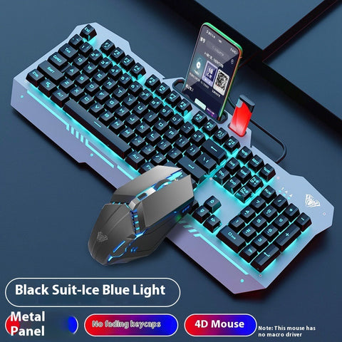 Mechanical Feeling Wired Key Mouse Headset Bundle