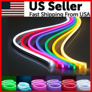 12V Flexible Sign Neon Lights Silicone Tube LED Strip Waterproof USA