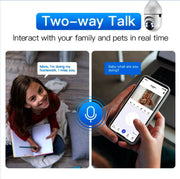 Smart Home Security PTZ Camera Wireless Lights 360 Degree Night Vision Surveillance Remote View CCTV Security WIFI Light Bulb Camera