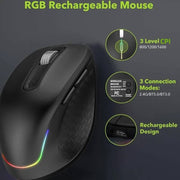 Wireless Bluetooth Dual-mode Charging Keyboard And Mouse Combination Suit Mute Ergonomic