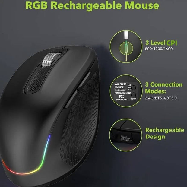 Wireless Bluetooth Dual-mode Charging Keyboard And Mouse Combination Suit Mute Ergonomic