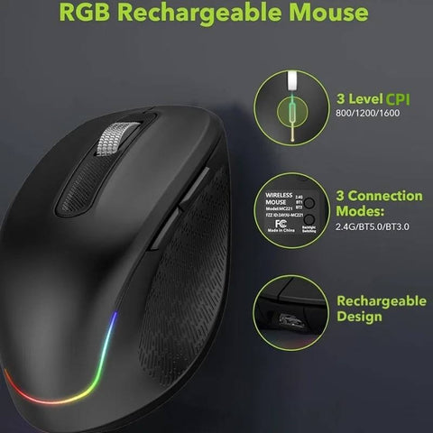Wireless Bluetooth Dual-mode Charging Keyboard And Mouse Combination Suit Mute Ergonomic