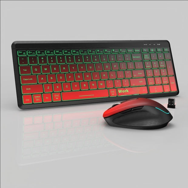 Wireless Bluetooth Dual-mode Charging Keyboard And Mouse Combination Suit Mute Ergonomic
