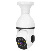 1Pc E27 WiFi Bulb Camera 1080P FHD WiFi IP Pan Tilt Security Surveillance Camera With Two-Way Audio Full Color Night Vision Flood Light Motion Tracking Siren Function APP Control