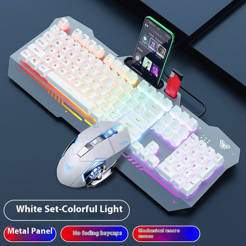 Mechanical Feeling Wired Key Mouse Headset Bundle