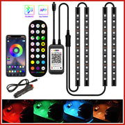 Styling Decorative Lamp LED Car Interior Light Waterproof Ambient Lamp Of Wireless Remote Music Control Car RGB Strip Lights
