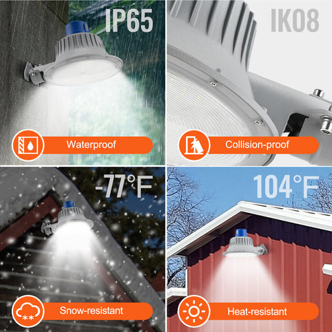 VEVOR LED Barn Light, 50W 5500LM, Ultra Brightness 6000K Daylight, Dusk To Dawn Area Lights, Outdoor Security Flood Lighting, IP65 Waterproof