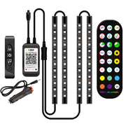 Styling Decorative Lamp LED Car Interior Light Waterproof Ambient Lamp Of Wireless Remote Music Control Car RGB Strip Lights
