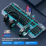 Mechanical Feeling Wired Key Mouse Headset Bundle