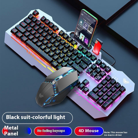 Mechanical Feeling Wired Key Mouse Headset Bundle