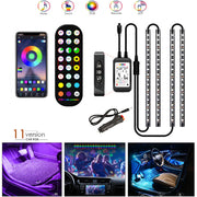 Styling Decorative Lamp LED Car Interior Light Waterproof Ambient Lamp Of Wireless Remote Music Control Car RGB Strip Lights